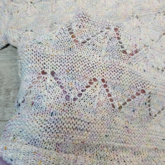 POL Oversized Distressed Open Knit Sweater Size Large - Picture 5 of 7